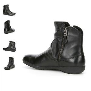 Josef Seibel Black Naly 24 Leather Booties
